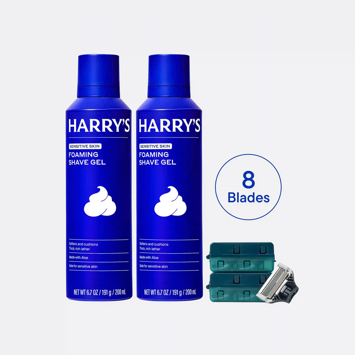 Harry's Original 8 Blades & 2 Shave Gels